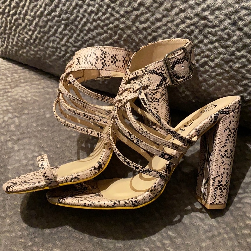 Snake print sandals